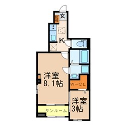 シルベーヌ豊山Ⅰの物件間取画像